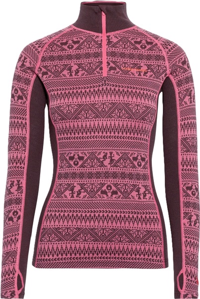 Dámské funkční triko Kari Traa Tale Half Zip Cocoa Powder 623924 26/27
