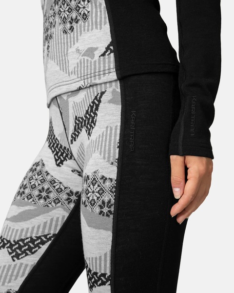 Dámské funkční kalhoty/legíny Kari Traa Olea Pants Base Layer 100% merino Black 624017 26/27