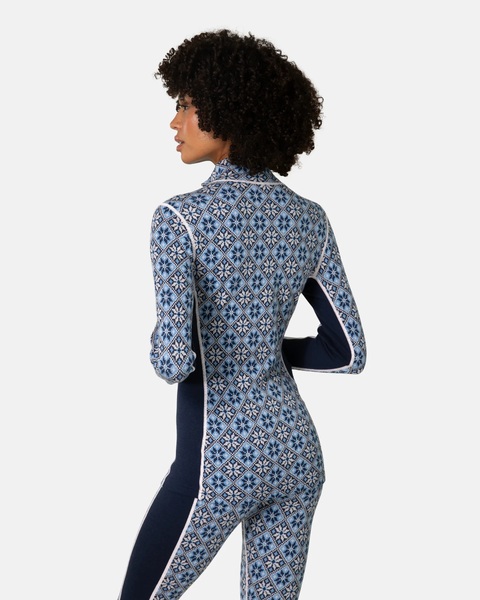 Dámské Merino Triko Kari Traa Rose Half Zip Rocea Dark Navy Blue 622691 26/27