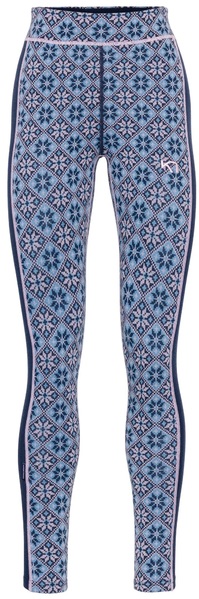 Dámské funkční kalhoty/legíny Kari Traa Rose High Waisted Baselayer Pants Merino Rocea Dark Navy Blue 622873 26/27